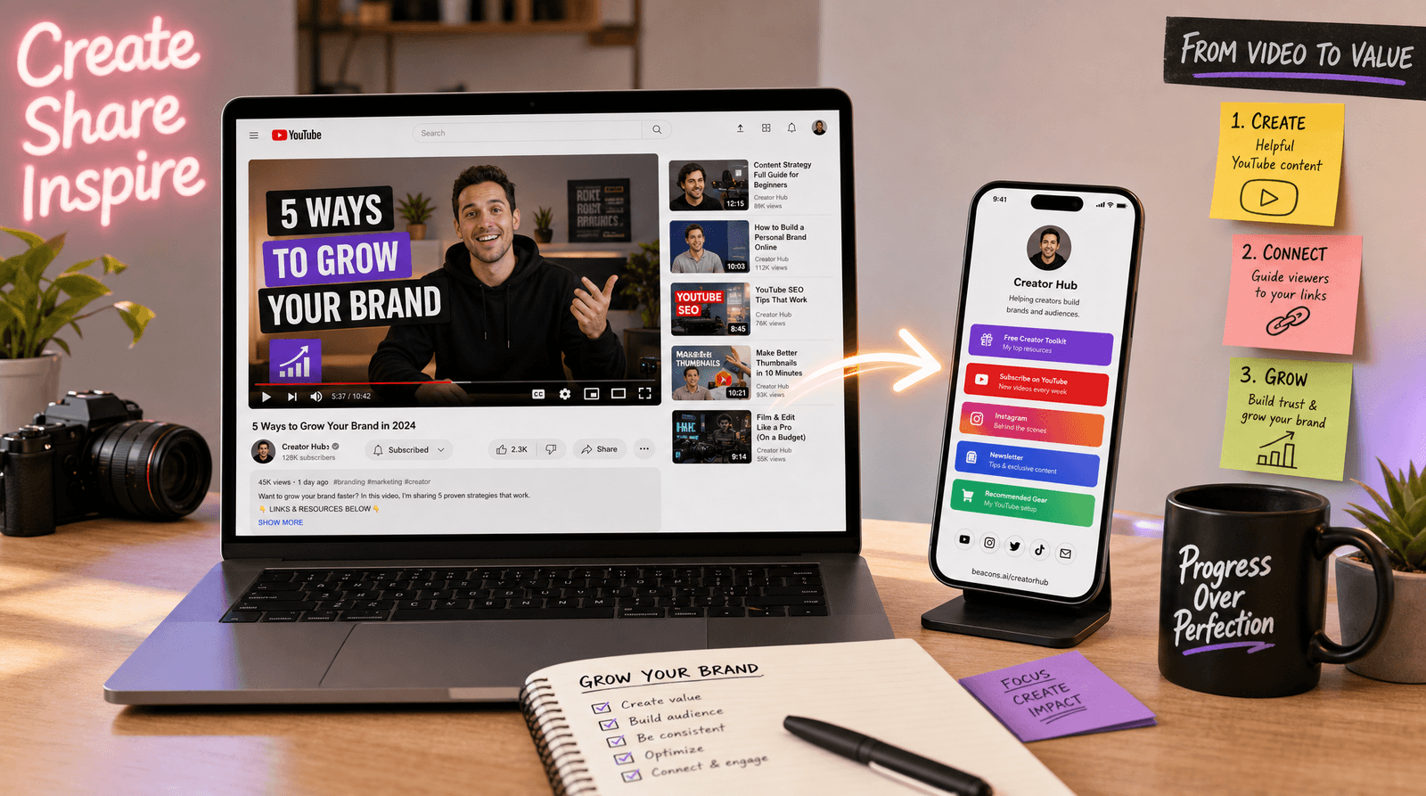 How to Turn YouTube Views Into Link-in-Bio Clicks
